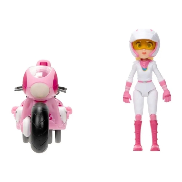2.5 Inch Princess Peach Action Figure‎ And Accessories With Pull Back Racer - Picture 3 of 9